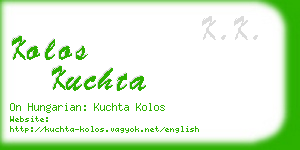 kolos kuchta business card